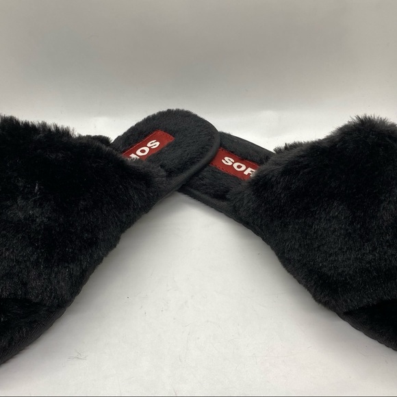 Sorel Go Mail Run Black Slide Slippers - Picture 5 of 10